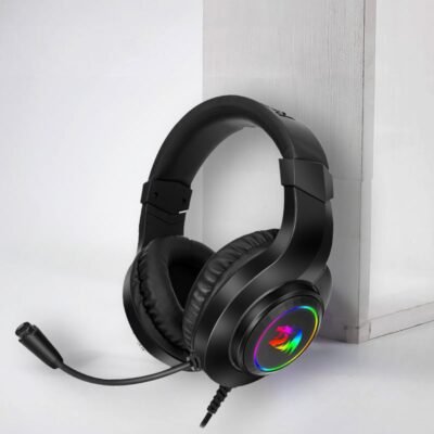 REDRAGON Over-Ear HYLAS Aux (Mic and Headset)|USB (Power Only)
RGB Gaming Headset - Black - Image 7